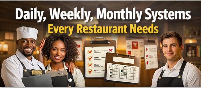 Daily, Weekly, Monthly Systems Every Restaurant Needs (2026 Playbook)